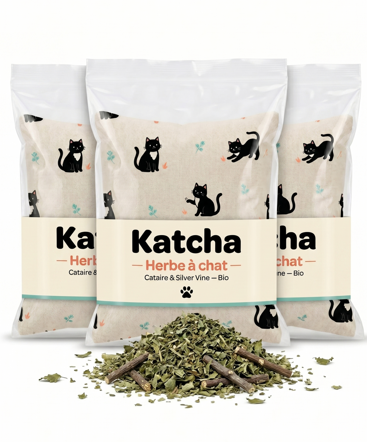 Herbe à chat premium (2 sachets)