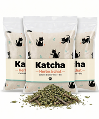 3 sachets d'herbe à chat bio